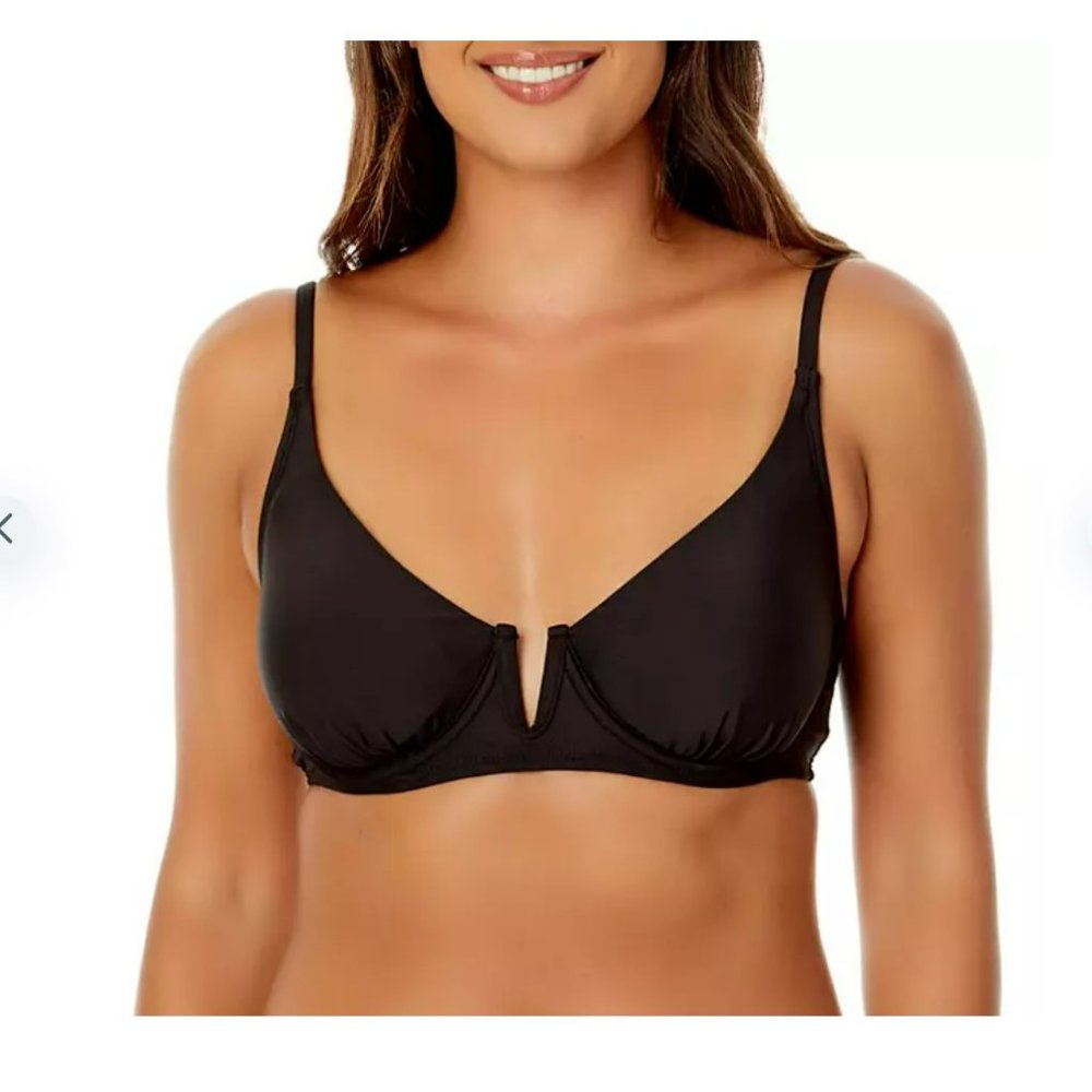 NWT Anne Cole Limited Edition Ladies Swim V-Wire Bikini Top Size Medium